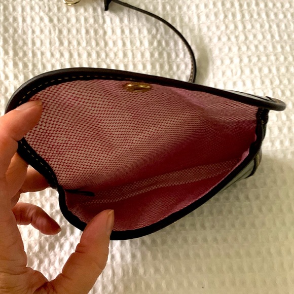 Dooney & Bourke Croco-Embossed Leather Double Strap Tassle Bag - Picture 11 of 14